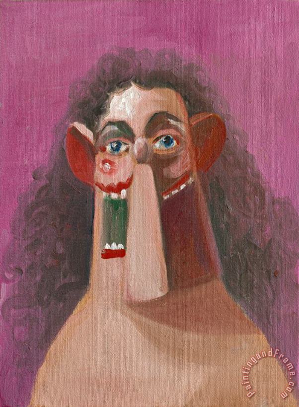 Young Girl painting - George Condo Young Girl Art Print