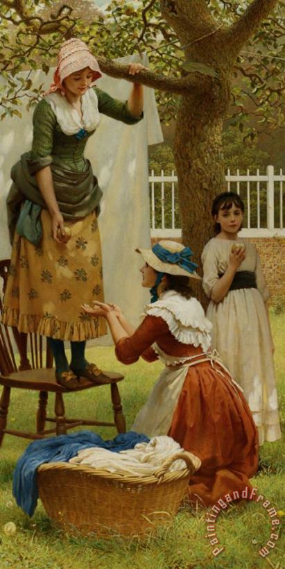 The Daughters of Eve painting - George Dunlop, R.a., Leslie The Daughters of Eve Art Print