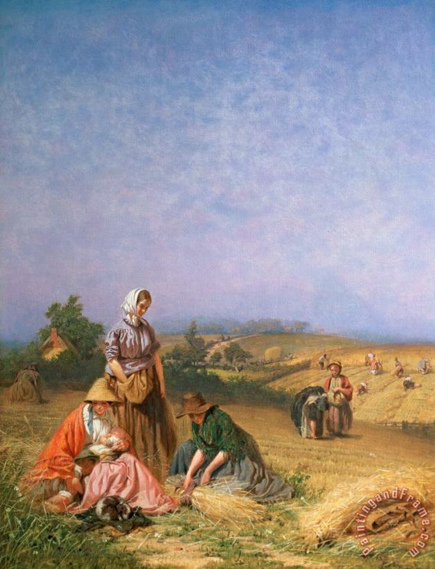 Gleaning painting - George Elgar Hicks Gleaning Art Print