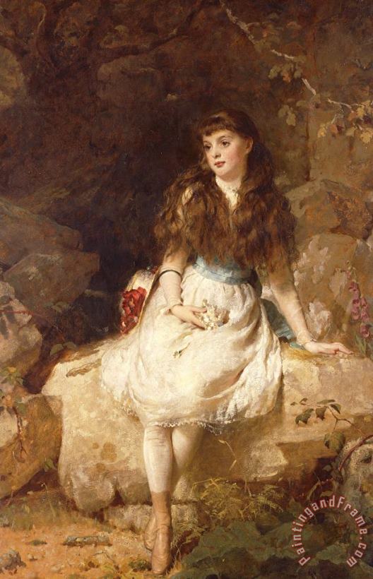 Lady Edith Amelia Ward Daughter Of The First Earl Of Dudley painting - George Elgar Hicks Lady Edith Amelia Ward Daughter Of The First Earl Of Dudley Art Print
