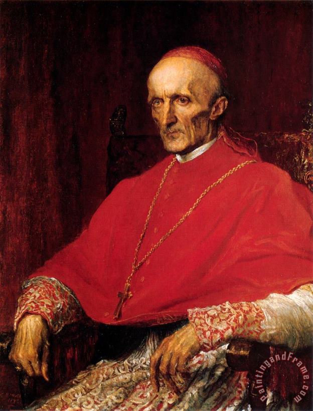 Cardinal Manning painting - George Frederick Watts Cardinal Manning Art Print