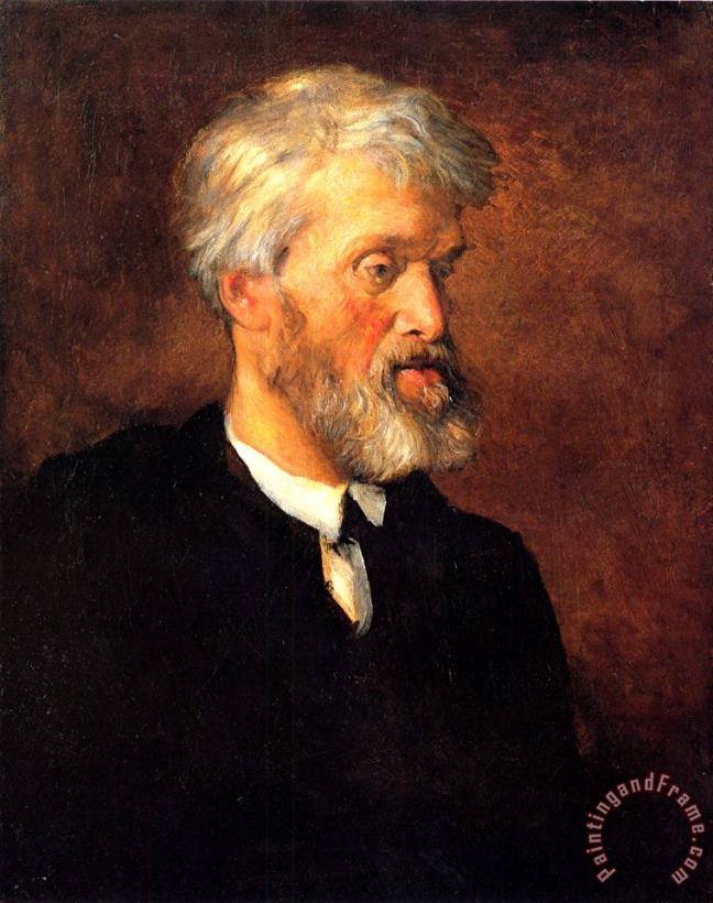Portrait of Thomas Carlyle painting - George Frederick Watts Portrait of Thomas Carlyle Art Print
