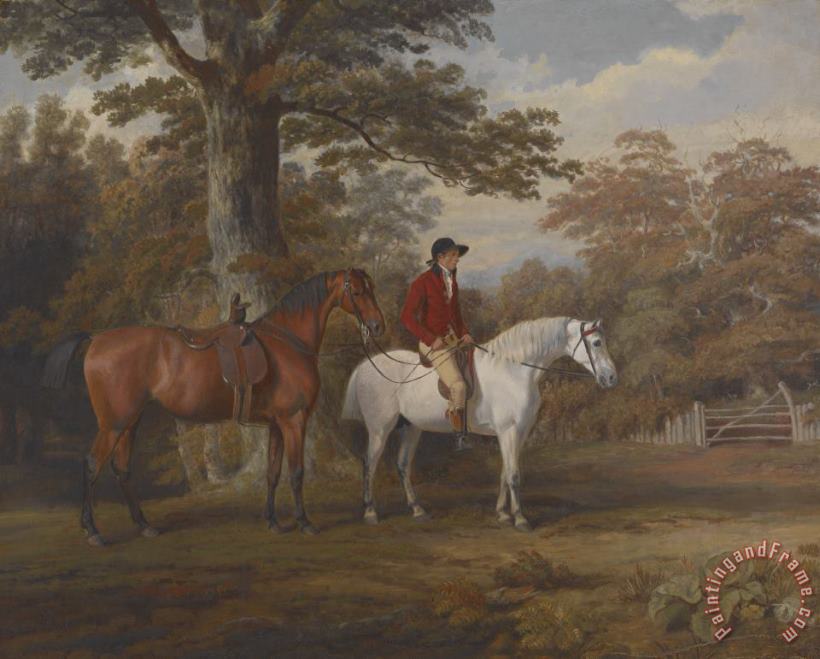 Hunter and Huntsman painting - George Gerrard Hunter and Huntsman Art Print