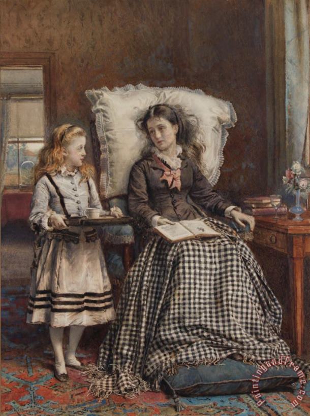 The Nursemaid painting - George Goodwin Kilburne The Nursemaid Art Print