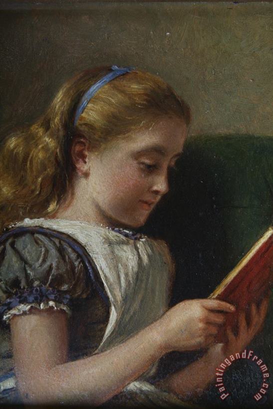 George Goodwin Kilburne Young Girl Reading Art Painting