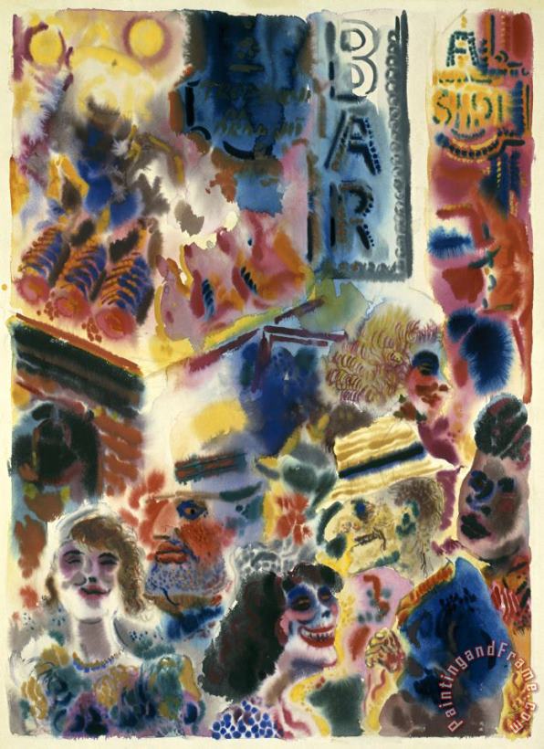 George Grosz Broadway Art Painting