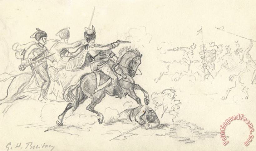 George Hendrik Breitner Cavaleriegevecht Art Painting