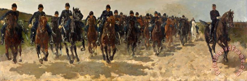 Cavalry painting - George Hendrik Breitner Cavalry Art Print