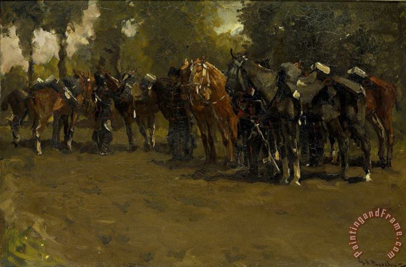 George Hendrik Breitner Cavalry at Repose Art Print