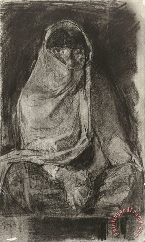 Gesluierde Arabische Vrouw painting - George Hendrik Breitner Gesluierde Arabische Vrouw Art Print