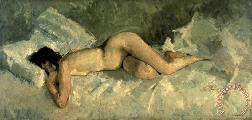 Reclining Nude painting - George Hendrik Breitner Reclining Nude Art Print