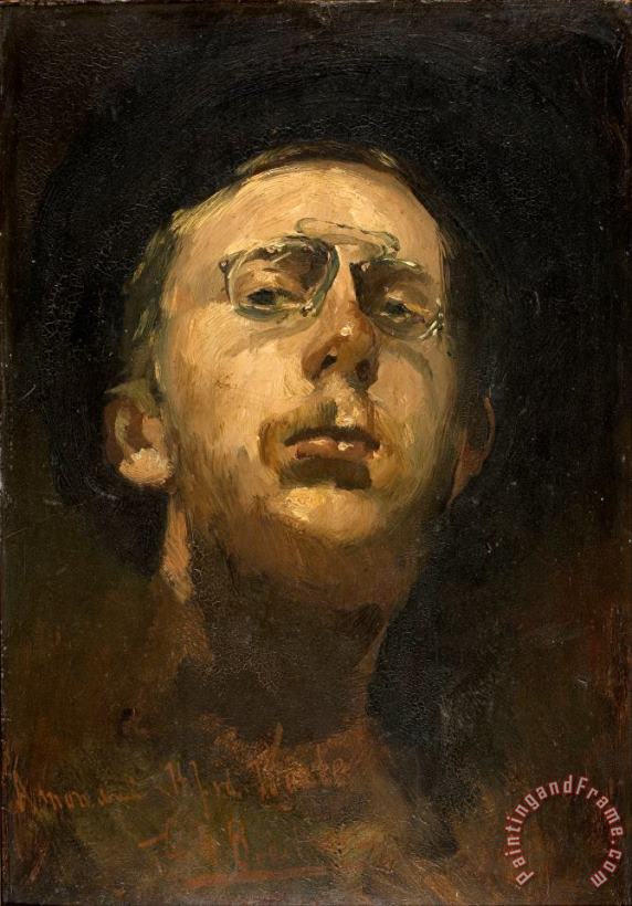 Self Portrait with Pince Nez painting - George Hendrik Breitner Self Portrait with Pince Nez Art Print