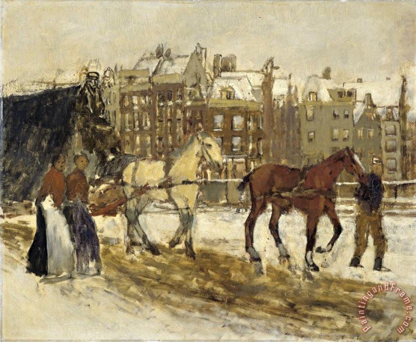 The Rokin, Amsterdam painting - George Hendrik Breitner The Rokin, Amsterdam Art Print