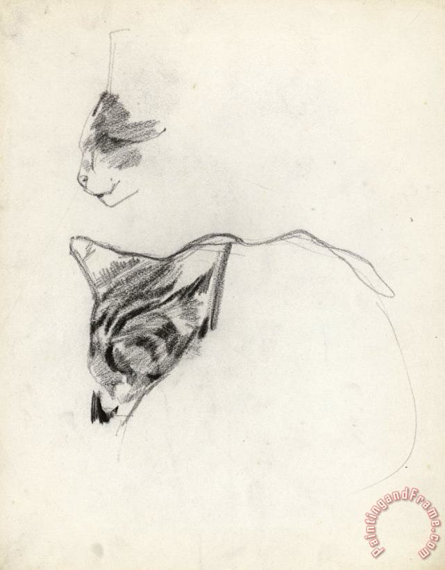 George Hendrik Breitner Twee Studies Van Een Kat Art Painting