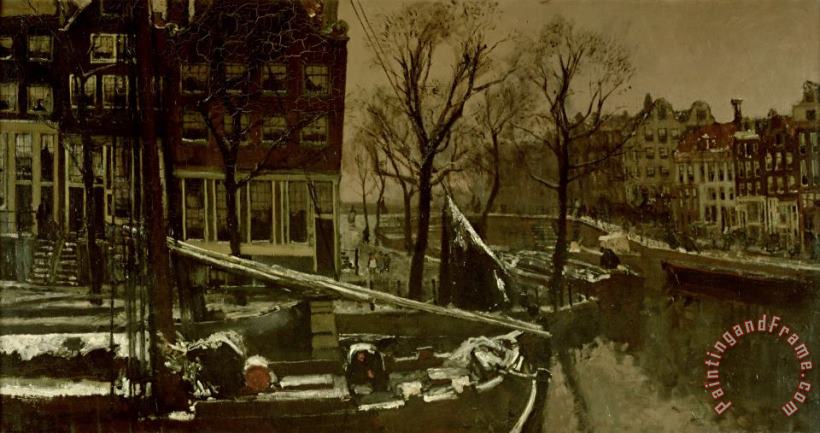 Winter in Amsterdam painting - George Hendrik Breitner Winter in Amsterdam Art Print