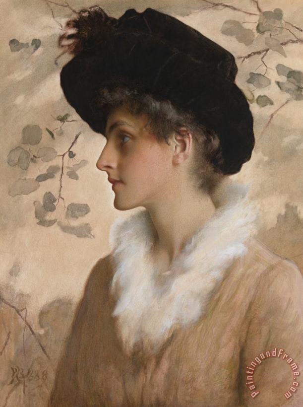 George Henry Boughton Portrait Of A Lady 1888 Art Painting