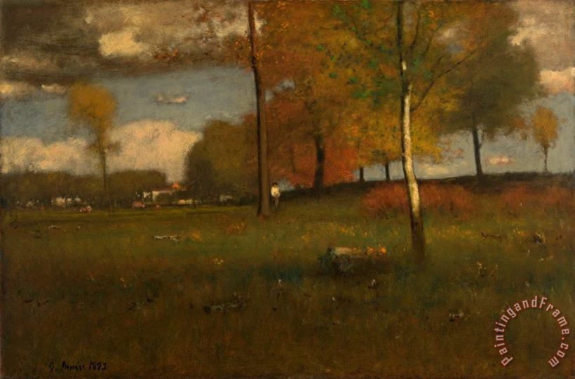 George Inness Near The Village, October Art Painting