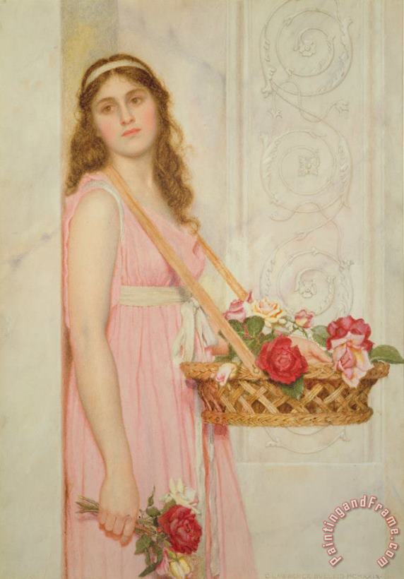 The Flower Seller painting - George Lawrence Bulleid The Flower Seller Art Print