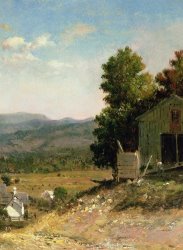 George Loring Brown Study of Old Barn in New Hampshire