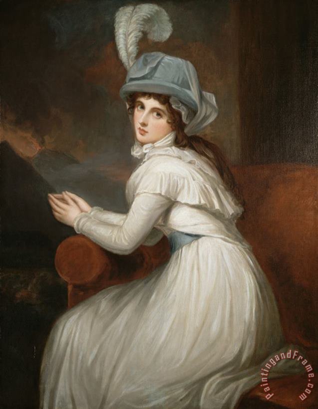 Lady Hamilton painting - George Romney Lady Hamilton Art Print