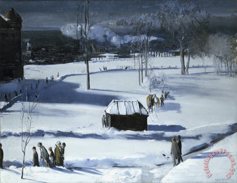 Blue Snow, The Battery painting - George Wesley Bellows Blue Snow, The Battery Art Print