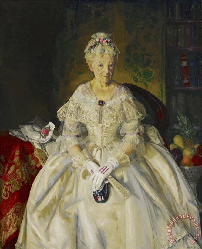 Mrs. T. in Cream Silk, No.2 painting - George Wesley Bellows Mrs. T. in Cream Silk, No.2 Art Print