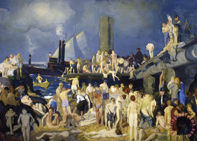 George Wesley Bellows Riverfront No.1 Art Painting