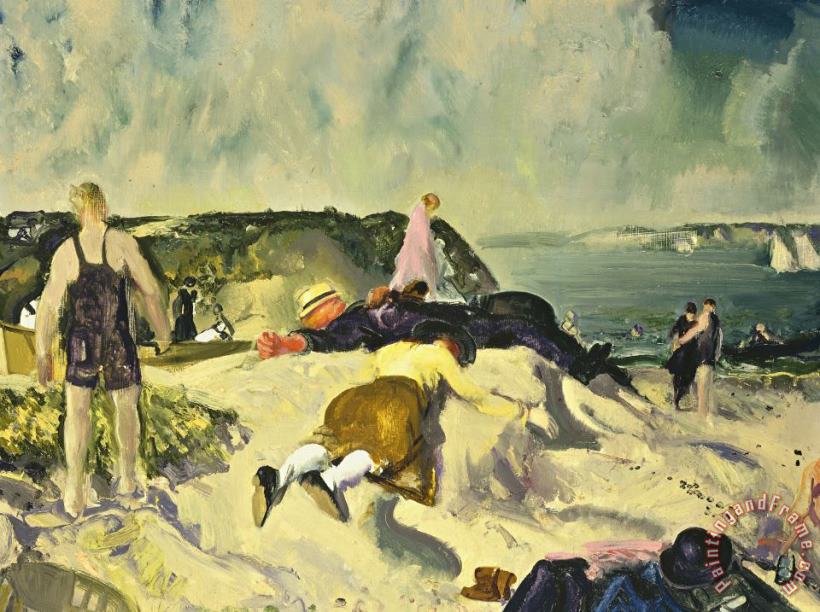 The Beach Newport painting - George Wesley Bellows The Beach Newport Art Print