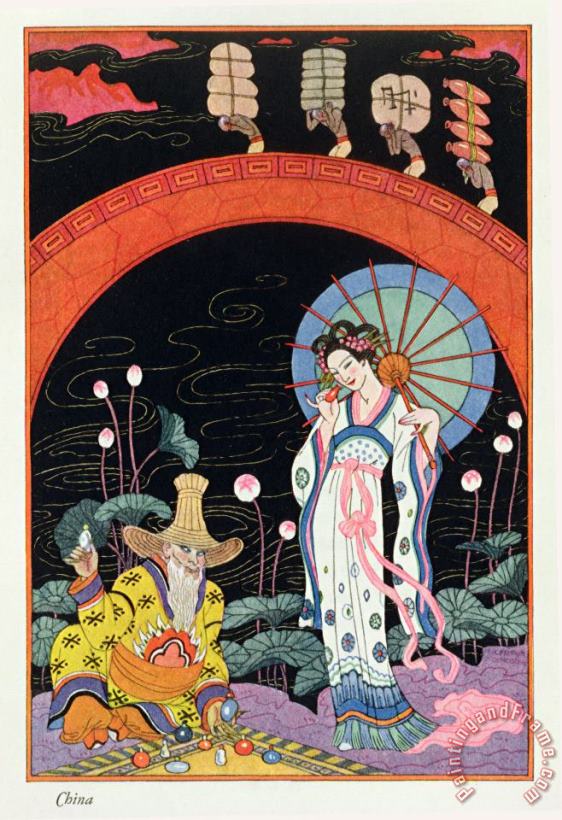 China painting - Georges Barbier China Art Print