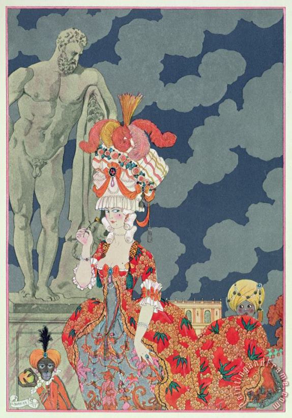 Fashion At Its Highest painting - Georges Barbier Fashion At Its Highest Art Print