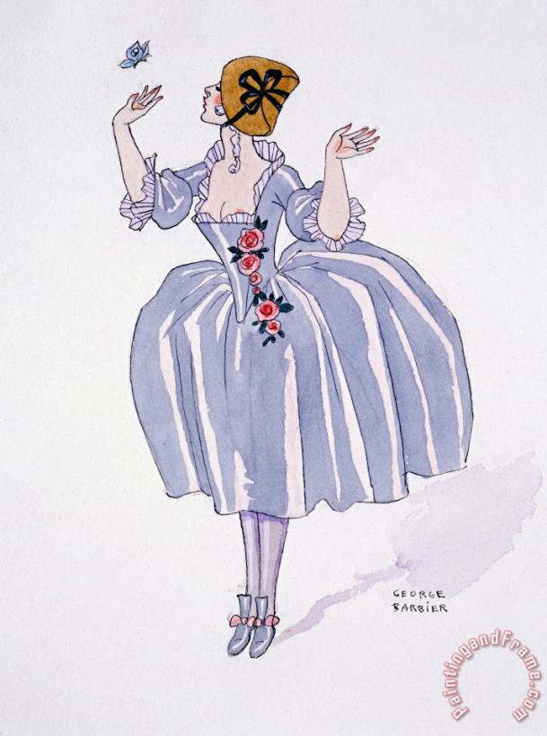 Georges Barbier Illustration For 'fetes Galantes' Art Painting