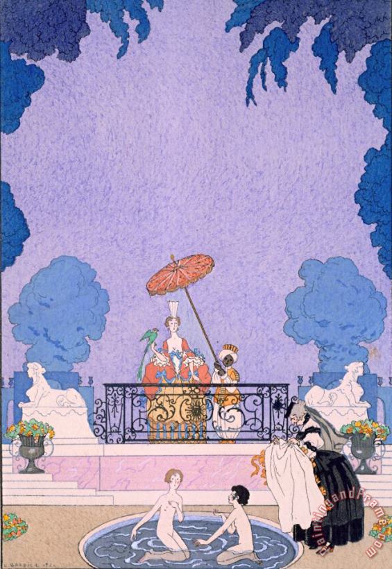 Georges Barbier Illustration From A Book Of Fairy Tales Art Painting