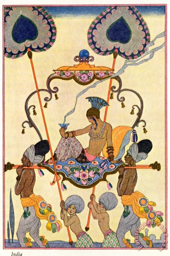 India painting - Georges Barbier India Art Print