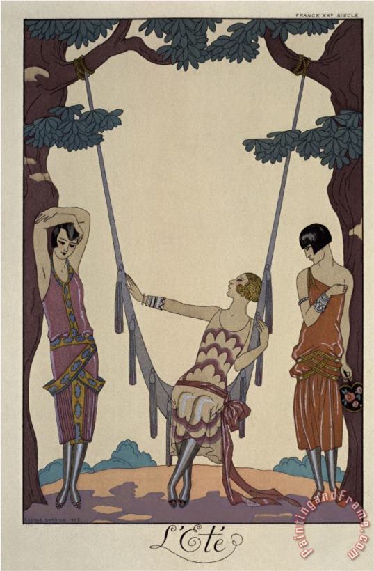 Georges Barbier L Ete The Summer Art Painting
