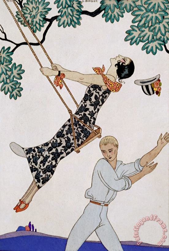 Georges Barbier The Swing Art Painting