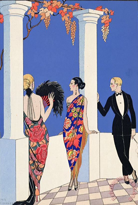 Georges Barbier The Taste Of Shawls Art Print