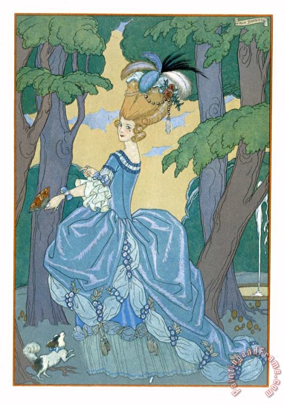 Georges Barbier Walk In The Forest Art Painting