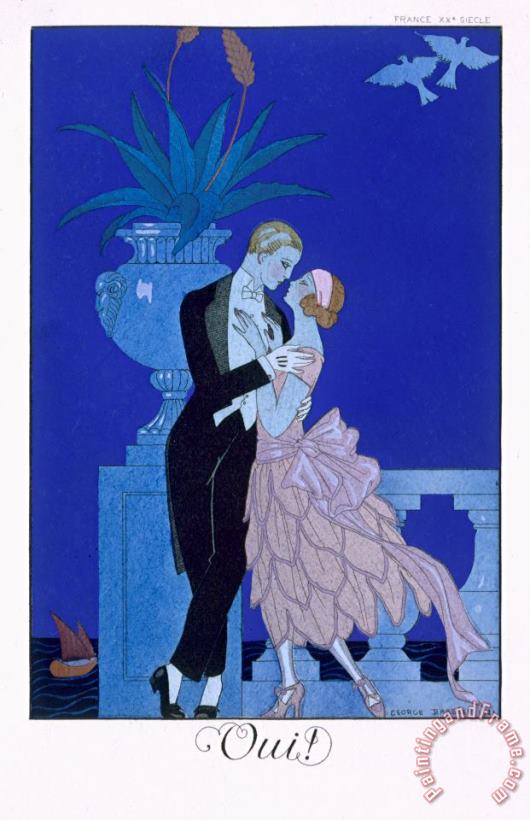 Yes painting - Georges Barbier Yes Art Print
