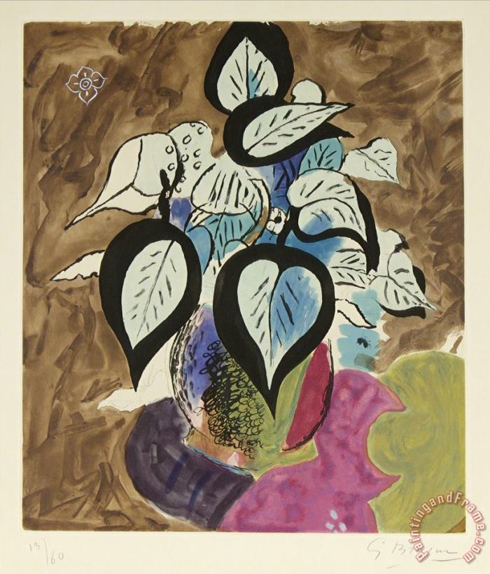Georges Braque Feuillage En Couleur, 1956 Art Print