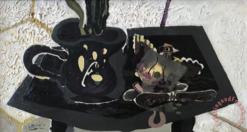 Georges Braque Nature Morte Au Couteau, 1943 Art Painting