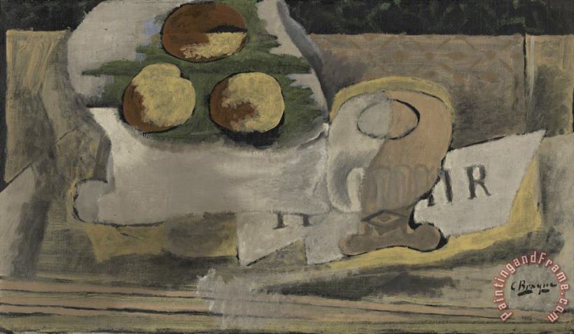 Georges Braque Nature Morte Aux Peches (still Life with Peaches), 1920 Art Painting
