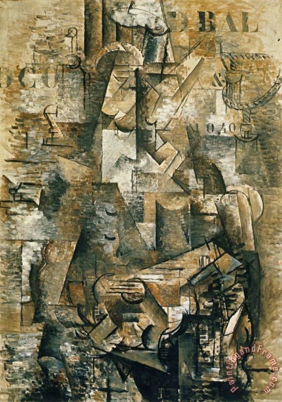 The Portuguese, 1911 painting - Georges Braque The Portuguese, 1911 Art Print