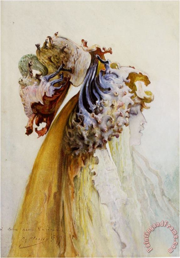 Georges Jules Victor Clairin Buste De Femme De Profil Art Painting