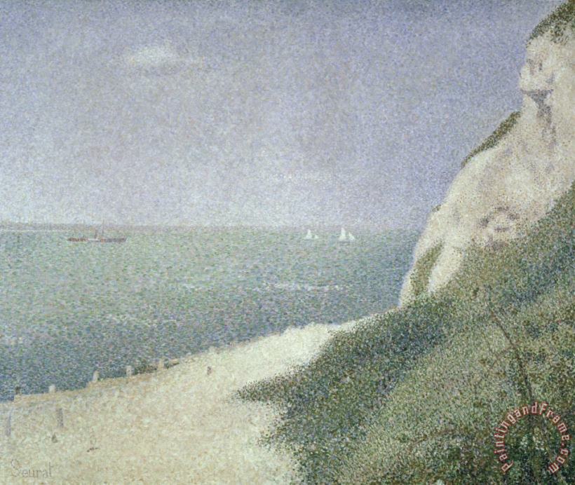 Georges Pierre Seurat Beach at Bas Butin Art Painting