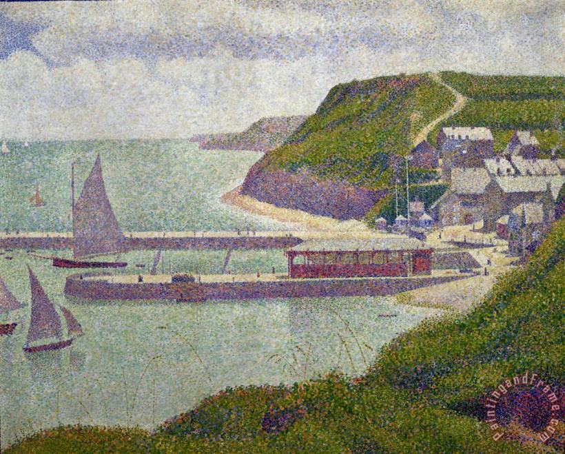Harbour at Port en Bessin at High Tide painting - Georges Pierre Seurat Harbour at Port en Bessin at High Tide Art Print