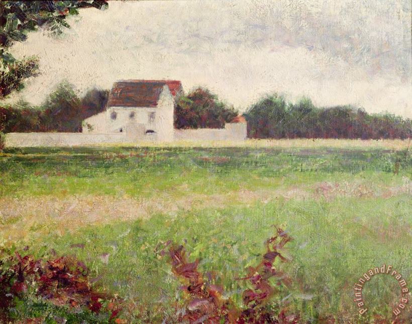 Georges Pierre Seurat Landscape in the Ile de France Art Print