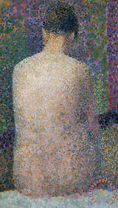 Model From The Back painting - Georges Pierre Seurat Model From The Back Art Print