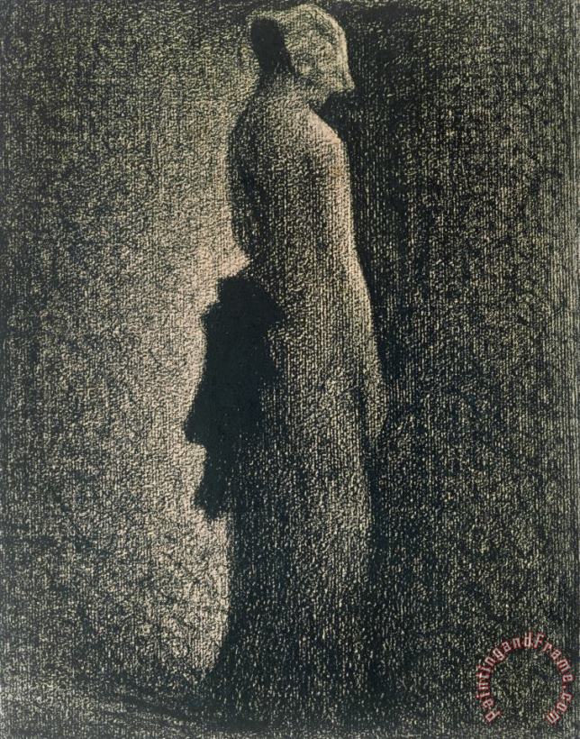The Black Bow painting - Georges Pierre Seurat The Black Bow Art Print