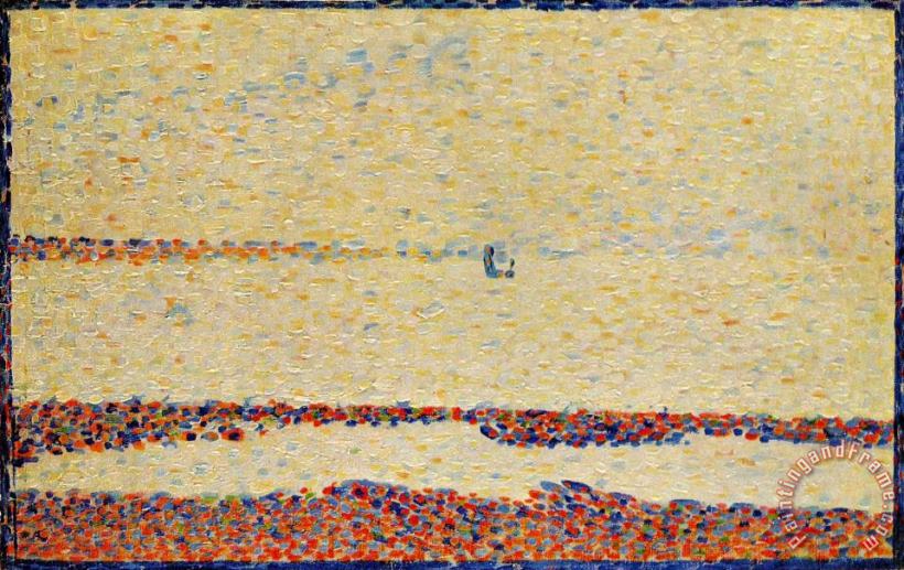 Georges Seurat Beach at Gravelines 1890 Art Print
