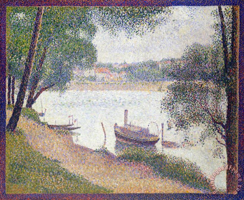Georges Seurat Gray Weather, Grand Jatte Art Painting